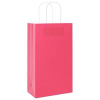 VidaXL Papieren zakken 50 st met hengsels 21x11x36 cm roze - thumbnail