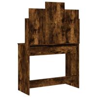 Kaptafel met spiegel 96x39x142 cm gerookt eikenkleurig - thumbnail