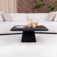 Tower Living Vierkante Salontafel 'Asti' Mangohout, 90 x 90cm, kleur Zwart - thumbnail