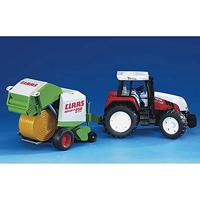 Bruder Aanhanger Claas met Hooibalen - thumbnail