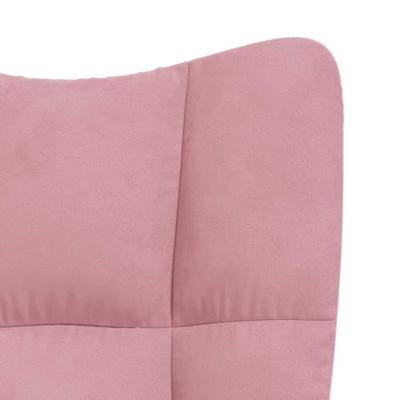 Relaxstoel fluweel roze