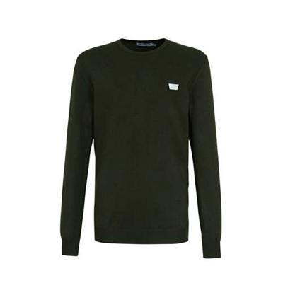 Antony Morato fijngebreide trui met logo army groen Antony Morato fijngebreide trui met logo army groen