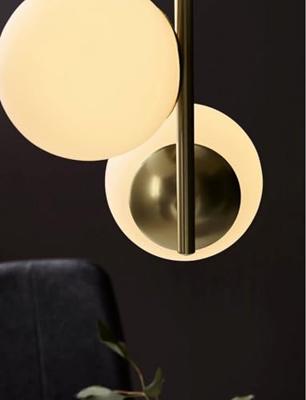 Nordlux HanglampLilly 3-lichts goud met witte bol - 48603035
