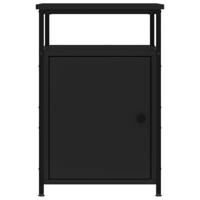 Nachtkastjes 2 st 40x42x60 cm bewerkt hout zwart - thumbnail