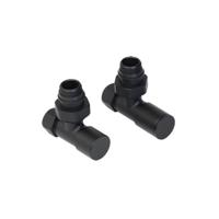 Plieger Design Radiator Aansluitset Como Haaks Inclusief Koppeling 15 en 16 mm Zwart - thumbnail