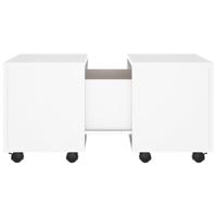 Salontafel 60x60x38 cm spaanplaat wit - thumbnail