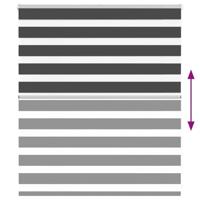 Zebra rolgordijn 135x100 cm stofbreedte 130,9 cm zwart - thumbnail