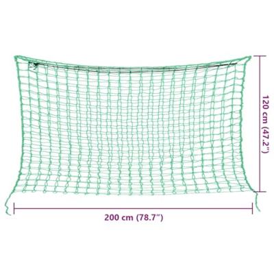 Hooinetten 2 st 200x120 cm rechthoekig polypropeen groen - thumbnail