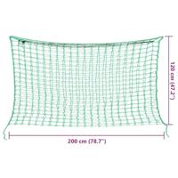 Hooinetten 2 st 200x120 cm rechthoekig polypropeen groen - thumbnail
