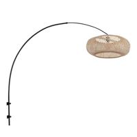 Steinhauer Wandlamp boogSparkled Light zwart met rotan kap - 4404ZW - thumbnail
