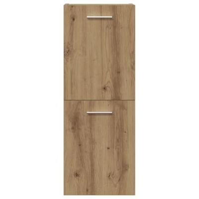 3-delige Badkamermeubelset bewerkt hout artisanaal eikenkleur