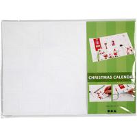 Creativ Company Kerstkalender, afm 30x42 cm, wit, 5 stuk/ 1 doos - thumbnail