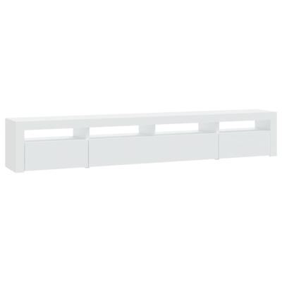 Tv-meubel met LED-verlichting 240x35x40 cm wit