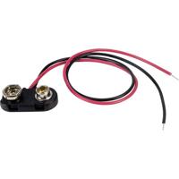 TRU COMPONENTS BS-ER-1-200 Batterijclip Aantal cellen: 1 9V (blok) Drukknopaansluiting (l x b x h) 24.5 x 11.8 x 7.3 mm - thumbnail