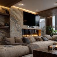 Mount Maclean,Elektrische TV boven open haard, Max vesa 600x400, Afstandsbediening, 37"-70", 35kg, MC-891 - thumbnail