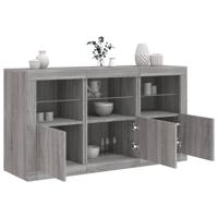 Dressoir met LED-verlichting 123x37x67 cm grijs sonoma eiken - thumbnail