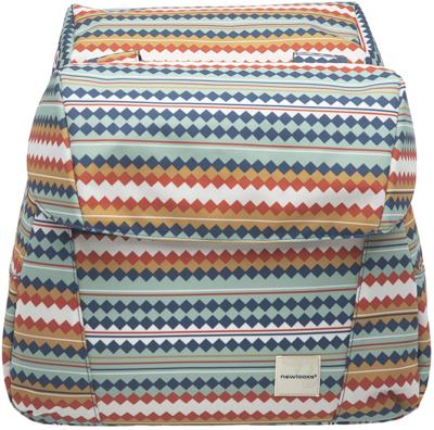 New Looxs dubbele fietstas Joli Diamond Spring 37 liter multicolor