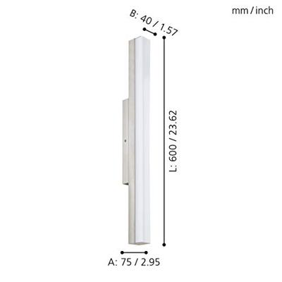 Eglo Design BadkamerlampTorretta 60cm nikkel mat - 94617