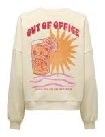 Only Onlliny L/s O-neck Print Cs Swt Sweater 4965230 Ecru Out Of Office - thumbnail