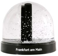 sneeuwbol City Icons Frankfurt 8,7 x 8 cm glas zwart - thumbnail