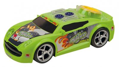 Happy People raceauto BeatSpeed licht en geluid 24 cm groen