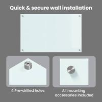 VidaXL Keuken achterwand wit 80 x 50 cm gehard glas - thumbnail