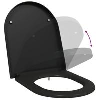 VidaXL Toiletzitting zwart 49 x 36 x 4 cm duroplast - thumbnail