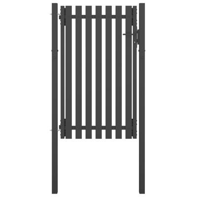 Tuinhekpoort staal 100x150 cm antraciet