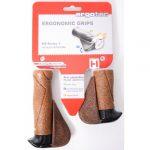 Ergotec Ergonomische handvatysteem - 130mm/87mm - dura kurk/aluminium - zwart/bruin - thumbnail