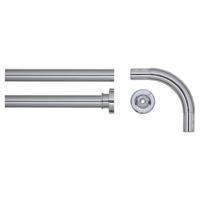 Douchegordijnstangset Seallux diameter 28 mm 90x90 cm Chroom - thumbnail
