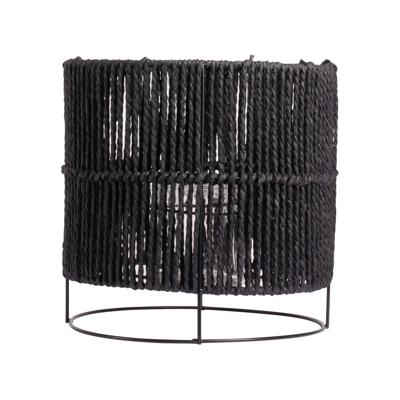 Gusta windlicht zwart 20 cm | 4 stuks