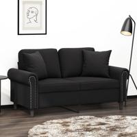 VidaXL Sierkussens 2 st 40x40 cm fluweel zwart - thumbnail