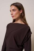Ineke LS dress - espresso - 13405 - thumbnail