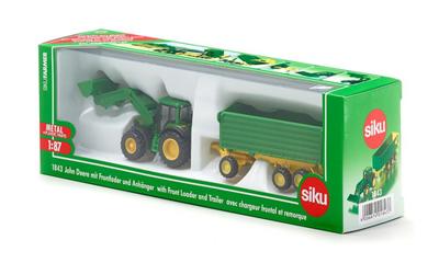 Siku 1843 john deere met aanhangwagen 1:87 Siku 1843 john deere met aanhangwagen 1:87