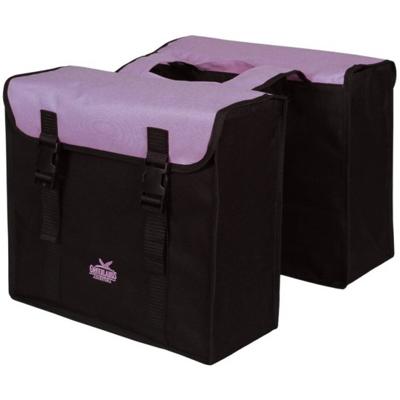 Greenlands Dubbele fietstas 34 liter 37 x 33 x 14cm (2x) - zwart / paars