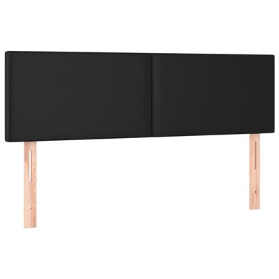 Boxspring met matras kunstleer zwart 140x190 cm - thumbnail