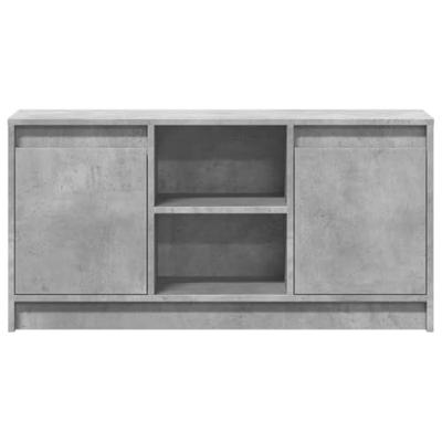 Tv-meubel met LED 100x34x50 cm bewerkt hout betongrijs