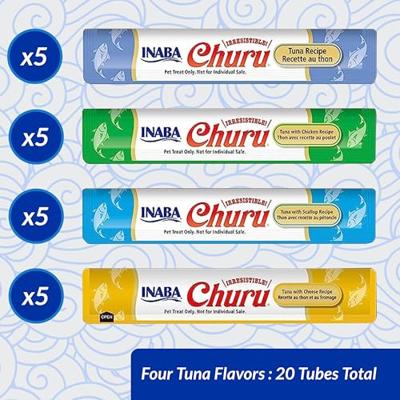 INABA Churu Variety box Tuna - Kattensnoepje - 20 x 14g