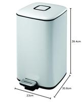 EKO Regent Pedaalemmer 12L Wit - thumbnail