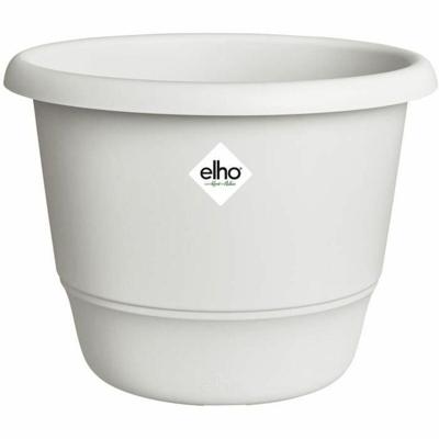 Bloempot - ELHO - Amiga Rond 30 - Wit - L 30 x B 29,5 x H 22 cm - Buiten - 100% gerecycled