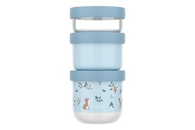 Mepal stapelbare snackbox stack mio 3-delig Little Dutch forest friends