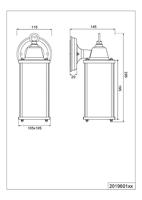 Trio Veranda verlichtingOlona 29,5cm roestbruin - 201960124 - thumbnail
