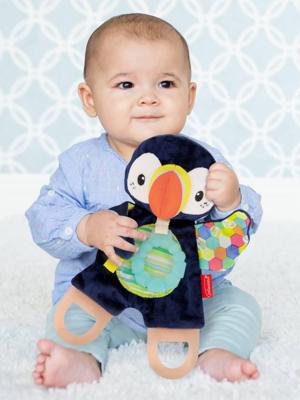 INFANTINO papegaaiduiker knuffel om op te bijten meerkleurig