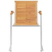 Tuinstoelen 6 st met kussens massief teakhout - thumbnail