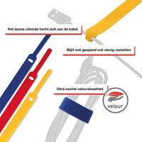 Label the Cable LTC 1130 19 inch Klittenband kabelbinder Geel, Blauw, Rood - thumbnail
