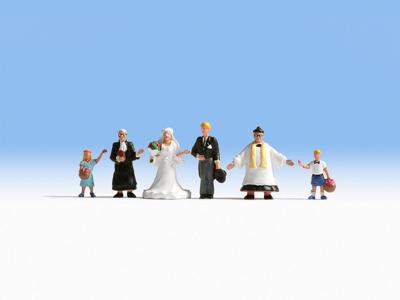 NOCH 15860 H0 Bruiloft figuren Geverfd, Staand - thumbnail
