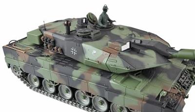 Torro 1/16 RC Leopard 2A6 Camouflage BB+IR met metalen tracks (2024 versie)