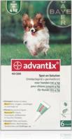 Advantix 40/200 voor honden tot 4 kg 2 x 6 pipetten - thumbnail