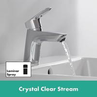 Hansgrohe Logis ééngreeps wastafelmengkraan 70 met Push-Open afvoer, chroom - thumbnail