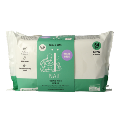 Naif Baby & kids plastic-free wipes 3-pack 3 Stuks Naif Baby & kids plastic-free wipes 3-pack 3 Stuks